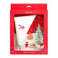 Bakset (2 uitduwvormen + spuitzak + spuitmond) X-mas