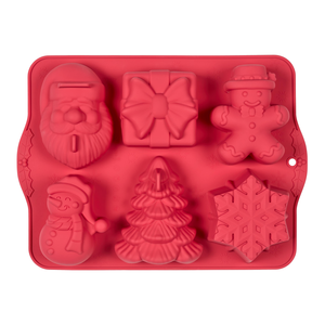 X-mas bakvorm silicone 6-dlg.