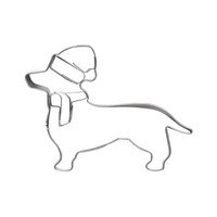 Uitduwvorm inox Sausage Dog - Display 36st.