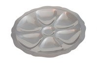 Serveerbord voor 6 oesters inox