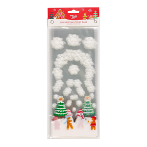 Zakjes cellofaan Gingerbread Snow Scene 20st.