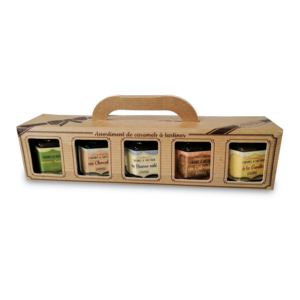 Caramel smeerpasta - 5x50g (noten,chocolade,gezouten boter,calvados,vanille)