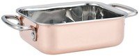 Bak-en braadslede mini 12x10x4cm koper/inox