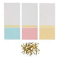 Zakjes cellofaan gestreept met sluitingen (12,5x28,5cm) 20st