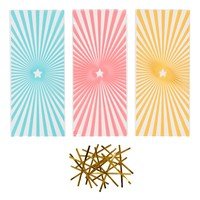 Zakjes cellofaan ster met sluitingen (12,5x28,5cm) 20st