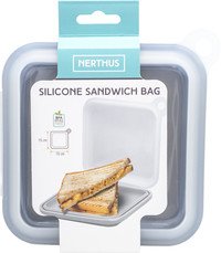 Sandwichdoos silicone grijs 15x15cm (display 12st)