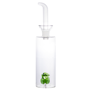 Olie-dispenser in glas met olijfmotief 350ml