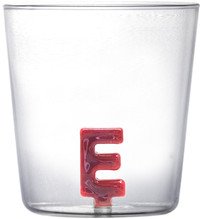 Glas met letter E borosilicaat 350ml