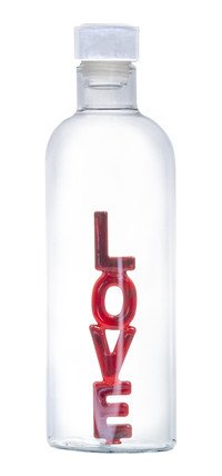 Fles met Love borosilicaat 1,1l