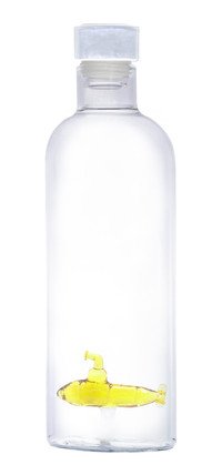 Fles met Duikboot borosilicaat 1,1l