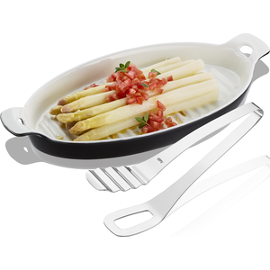 Plat à rôtir + tongs Presento - Délai 03/2026