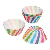 Cakevormpjes papier regenboogwervel 32st.