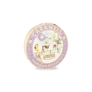 Caramels fondants beurre salé - boîte bois ronde 75g