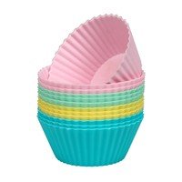 Cakevormpjes silicone pastel 12st.