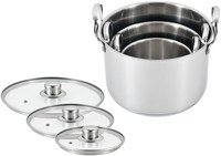 Kookpot 3st. inox Ø16/20/24cm