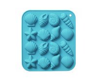 Ijsblokjesvorm silicone zeevruchten 16-dlg