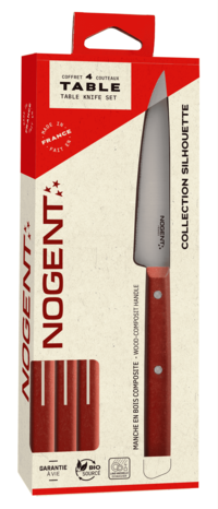 Tafelmes 11cm Silhouette rood - Set 4st.