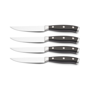 Couteau à steak lisse 24cm - set 4pcs. dans une boîte en bois