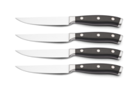 Couteau à steak lisse 24cm - set 4pcs. dans une boîte en bois