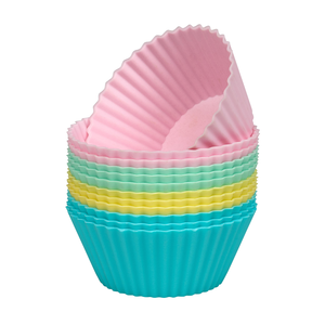 Cakevormpjes silicone pastel 12st.