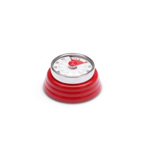 Minuterie digitale inox/pp magnetique rouge
