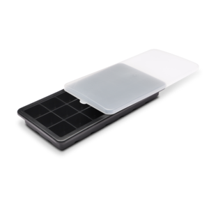 Ijsblokjesschaal met deksel silicone 26,5x13cm