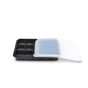 Ijsblokjesschaal met deksel silicone 24x11,5cm