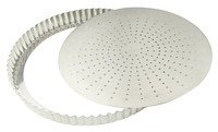 Taartvorm gekarteld geperforeerd  losse bodem zwaar blik Ø20cm h2,8cm