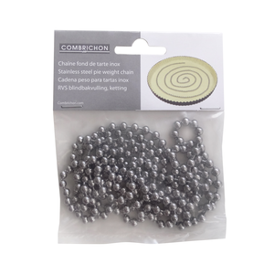Bakparels op ketting inox 183cm