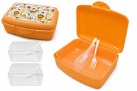 Lunchdoos met 2 verdelers + vork Lions