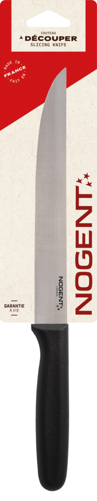 Vleesmes 19cm Polypro zwart - effen mes