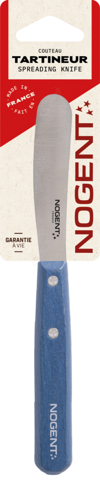 Botermes 8cm Iconic pauwblauw - lemmet effen