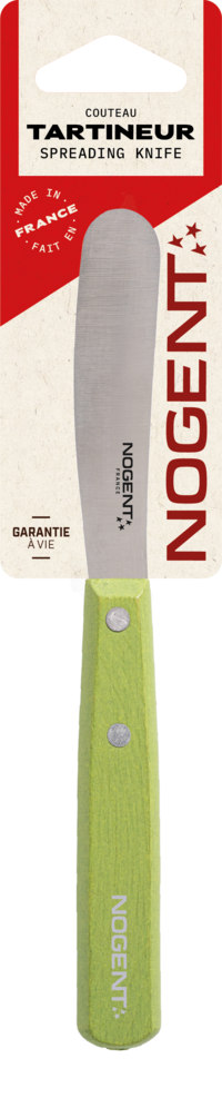 Botermes 8cm Iconic olijfgroen - lemmet effen