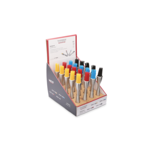 Patisserieborstel inox/silicone 16,5x2,5cm - Display 20st