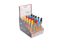Patisserieborstel inox/silicone 16,5x2,5cm - Display 20st