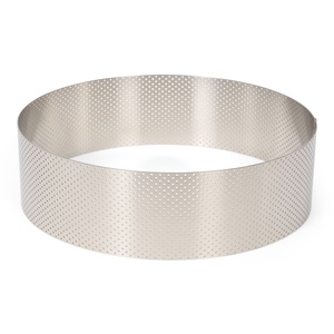 Taartring geperforeerd inox Ø24cm h7cm