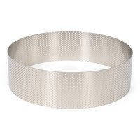 Taartring geperforeerd inox Ø24cm h7cm