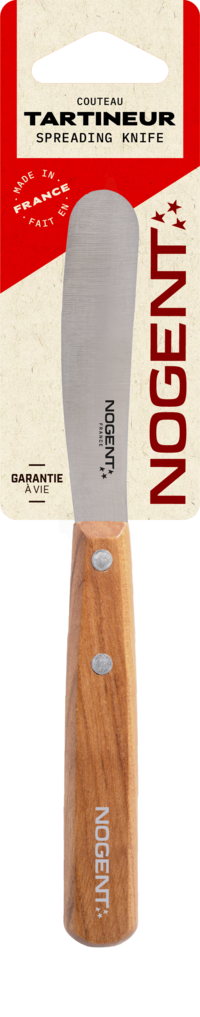 Botermes 8cm Iconic kersenhout bleek - lemmet effen