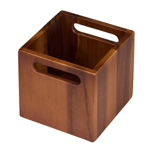 Bestekhouder acacia 14.5x14.5x14.5cm