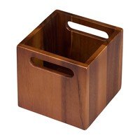 Bestekhouder acacia 14.5x14.5x14.5cm
