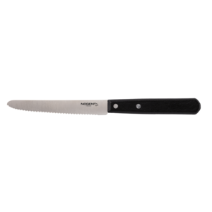 Couteau de table 11cm Iconix noir - lame crantée 3mm