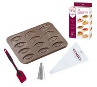 Barquettes-set (plaat, 1 spuitzak, 1 spuitmondje)