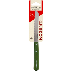 Stokbroodmes 11cm Iconic kaki - lemmet gekart.6mm