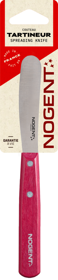 Botermes 8cm Iconic framboos - lemmet effen