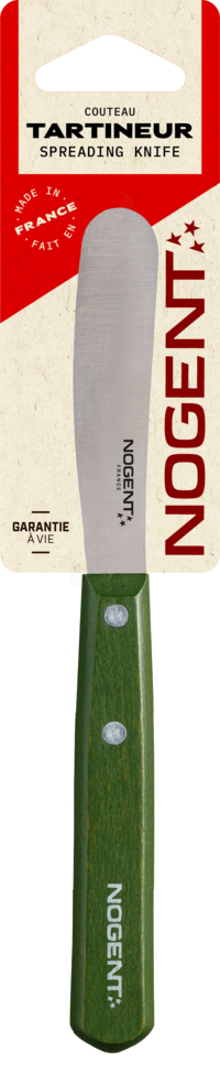 Botermes 8cm Iconic kaki - lemmet effen
