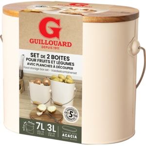 Bewaardoos groenten & fruit beige - set 2st.