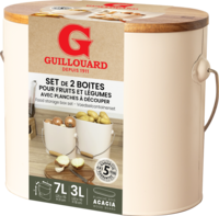 Bewaardoos groenten & fruit beige - set 2st.