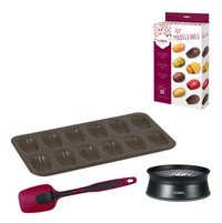 Madeleines-set (plaat, 1spatel, 1 zester)